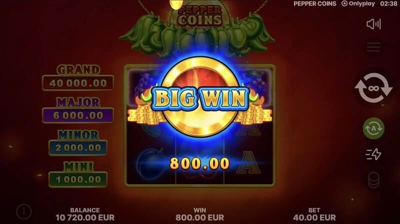 Pepper Coins - duża wygrana na siatce 3×3
