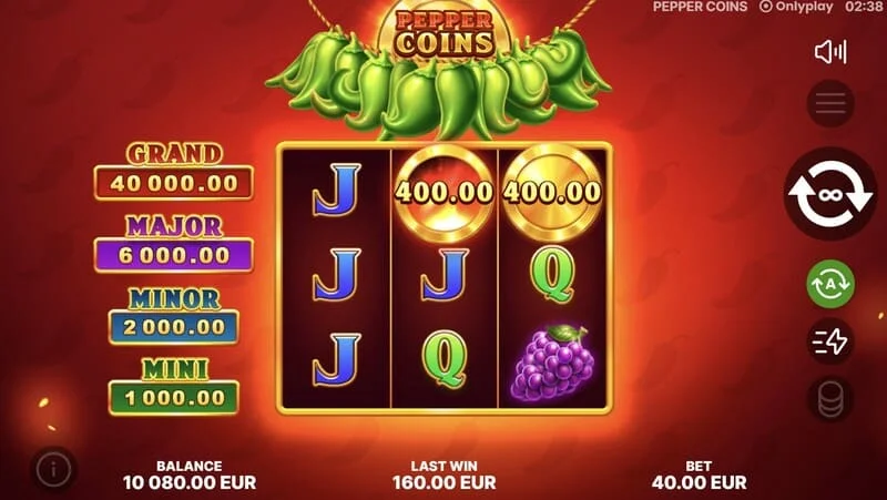 Pepper Coins - monety bonusowe w rundzie Hold and Win